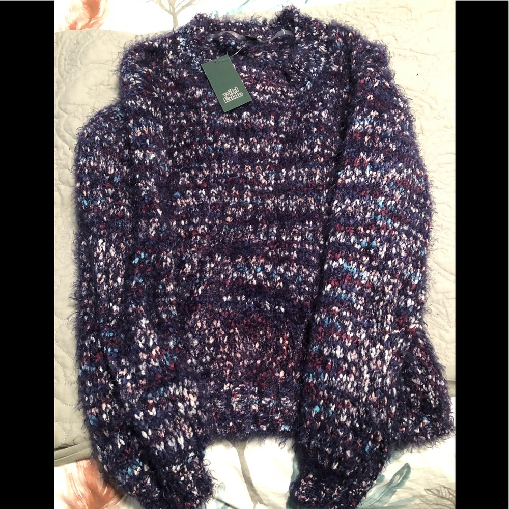 Multi color purple sweater